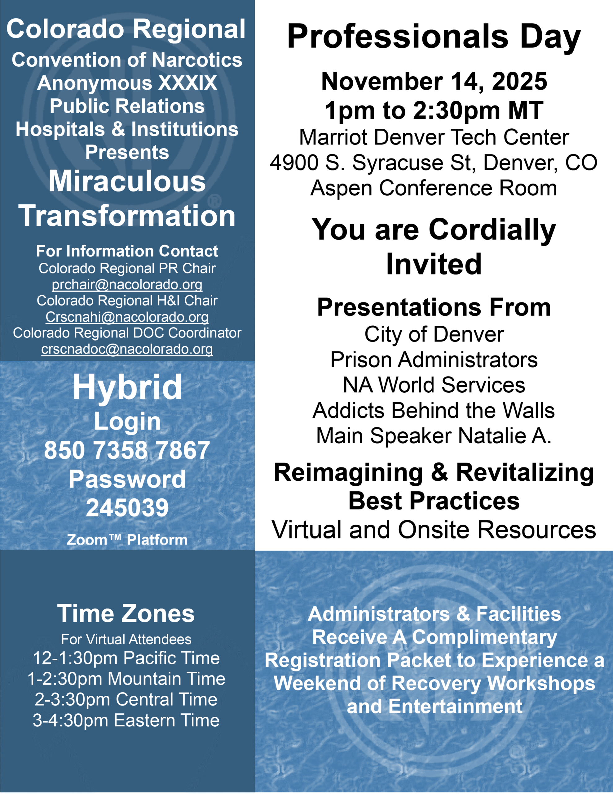 CRCNA XXXIX - Professionals Day