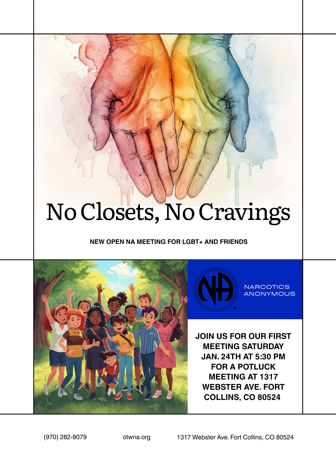 New Meeting! No Closets, No Cravings